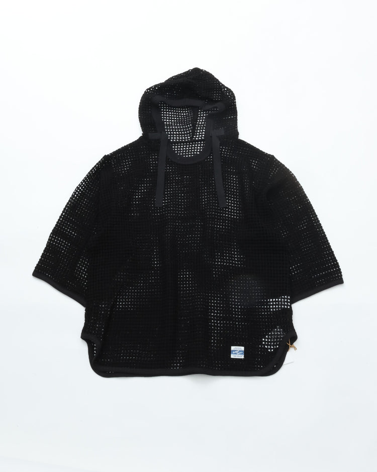 ARMY TWILL  COTTON MESH HOODIE AM-2613001 BLK