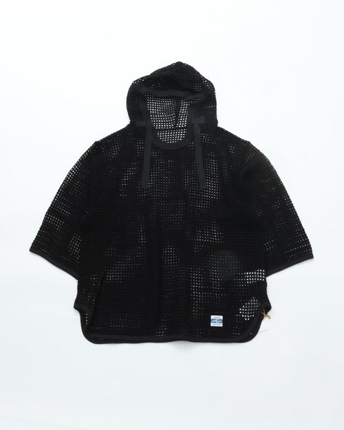 ARMY TWILL  COTTON MESH HOODIE AM-2613001 BLK