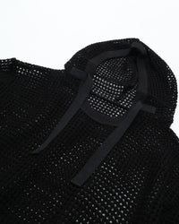 ARMY TWILL  COTTON MESH HOODIE AM-2613001 BLK