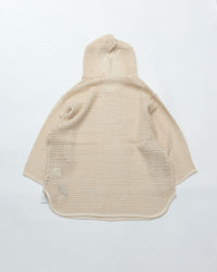 ARMY TWILL  COTTON MESH HOODIE AM-2613001 ECRU