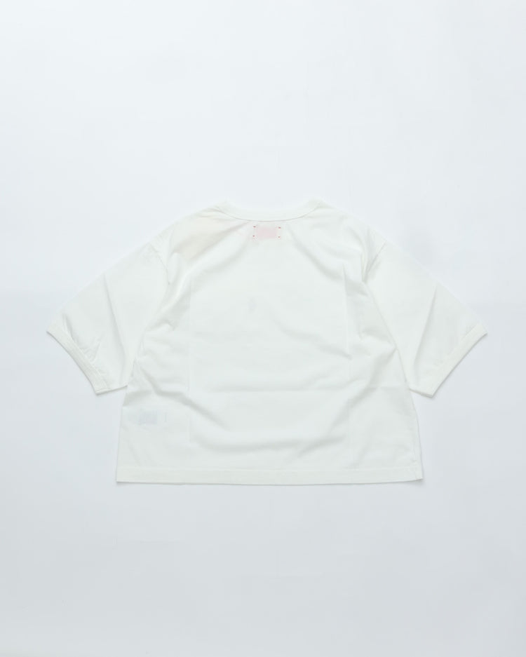 MEYAME  EMBROIDERED POCKET TEE MEY-2436 WHITE
