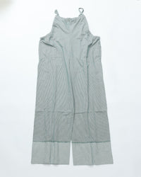MEYAME  STRIPED GATHERED ALL-IN-ONE MEY-2413 GREEN