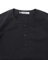 BASISBROEK / DONKN HORSE CLOTH HENLY NECK PULLOVER BLACK