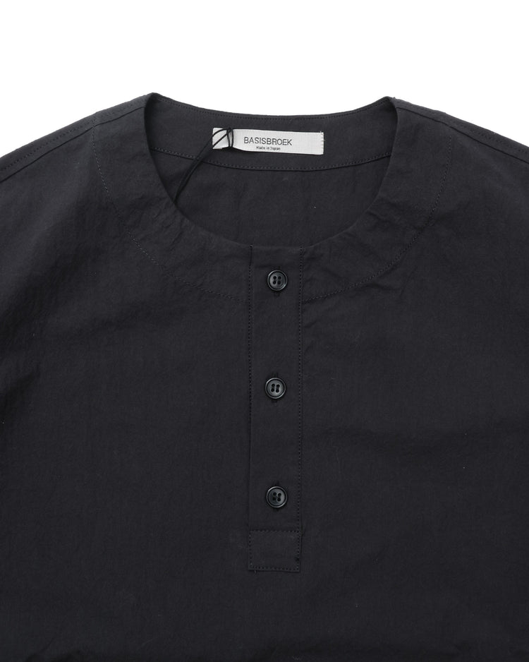 BASISBROEK / DONKN HORSE CLOTH HENLY NECK PULLOVER BLACK