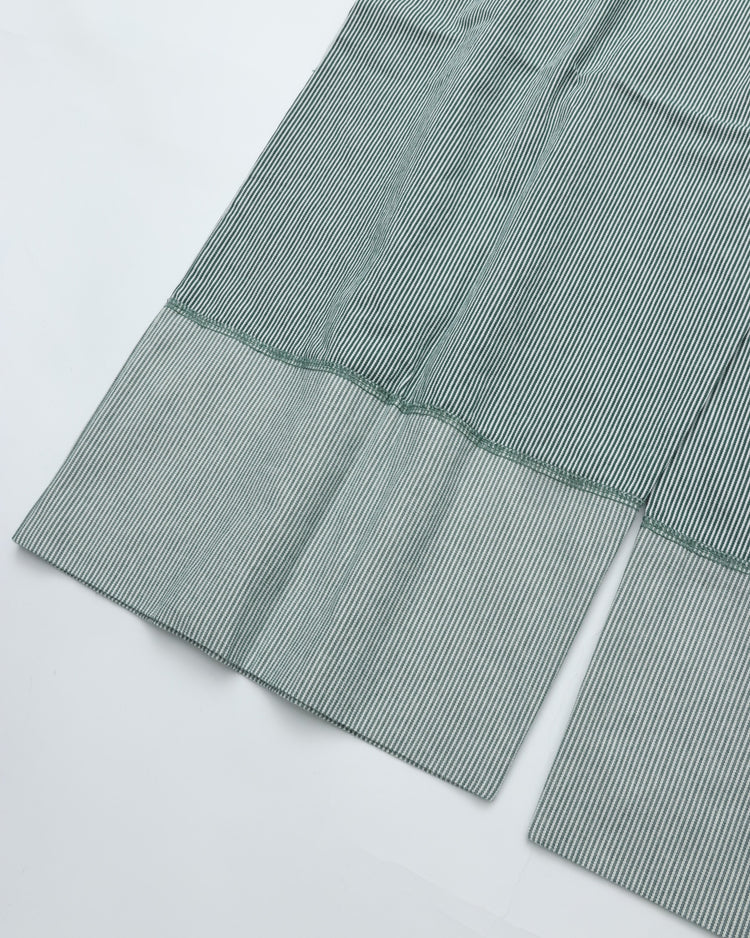 MEYAME  STRIPED GATHERED ALL-IN-ONE MEY-2413 GREEN