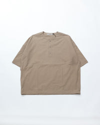 BASISBROEK / DONKN HORSE CLOTH HENLY NECK PULLOVER TAUPE