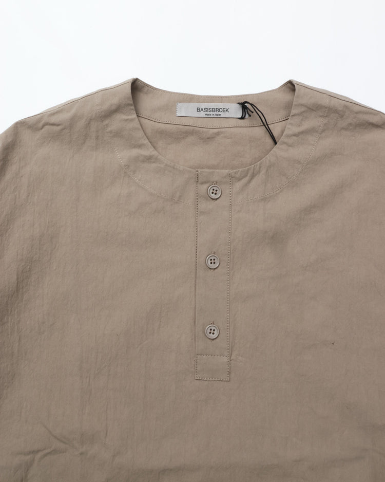BASISBROEK / DONKN HORSE CLOTH HENLY NECK PULLOVER TAUPE