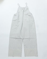 MEYAME  STRIPED GATHERED ALL-IN-ONE MEY-2413 WHITE