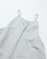 MEYAME  STRIPED GATHERED ALL-IN-ONE MEY-2413 WHITE