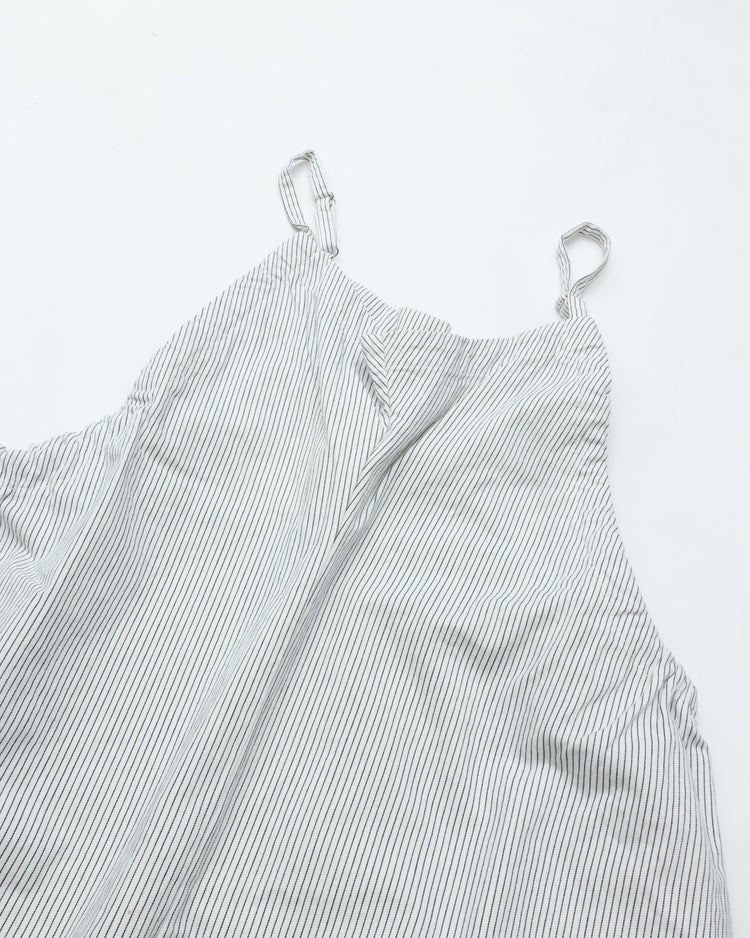 MEYAME  STRIPED GATHERED ALL-IN-ONE MEY-2413 WHITE