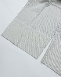 MEYAME  STRIPED GATHERED ALL-IN-ONE MEY-2413 WHITE