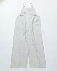 MEYAME  STRIPED GATHERED ALL-IN-ONE MEY-2413 WHITE