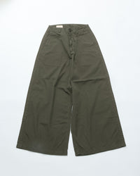 MEYAME  LIGHT RIP STOP SIDE LINE WIDE PANTS MEY-2422 OLIVE