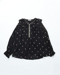 THE SHINZONE PAISLEY EMBROIDERED BLOUSE BLACK 07