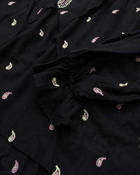 THE SHINZONE PAISLEY EMBROIDERED BLOUSE BLACK 07