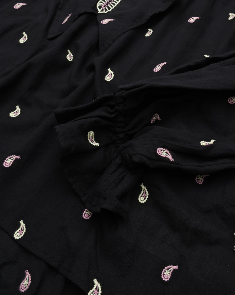 THE SHINZONE PAISLEY EMBROIDERED BLOUSE BLACK 07