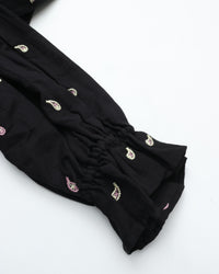 THE SHINZONE PAISLEY EMBROIDERED BLOUSE BLACK 07