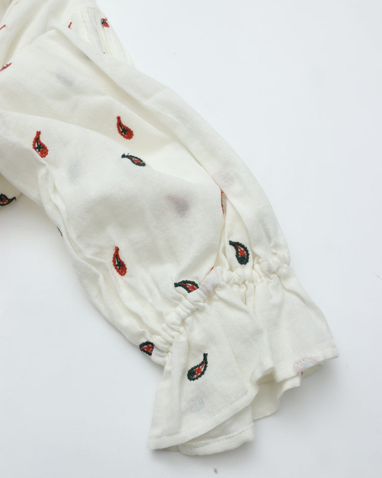 THE SHINZONE PAISLEY EMBROIDERED BLOUSE ECRU 02