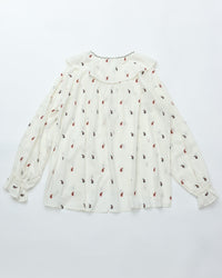 THE SHINZONE PAISLEY EMBROIDERED BLOUSE ECRU 02