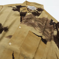 REMI RELIEF Crane Pattern Aloha Shirt RN30389013 BEIGE