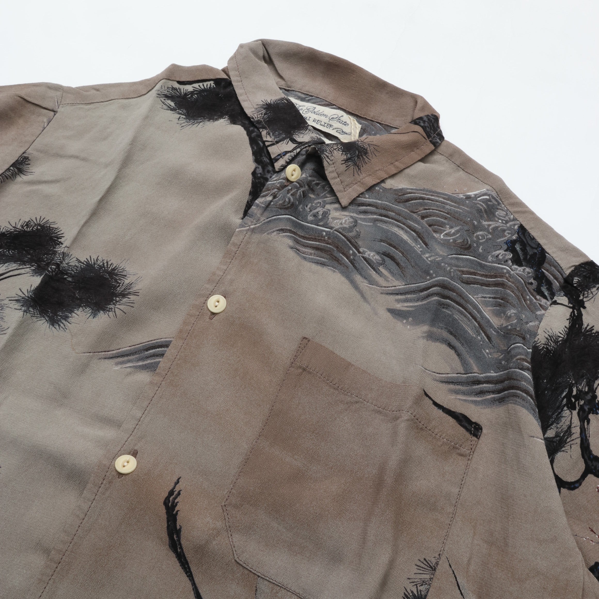 REMI RELIEF 鶴柄アロハシャツ RN30389013 GREY – CASDAY / キャスデイ