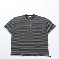 Healthknit / Classic Border Jersey Wide Henleyneck S/S