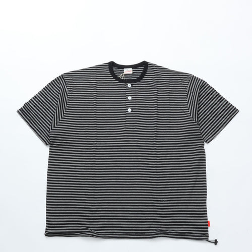 Healthknit / Classic Border Jersey Wide Henleyneck S/S