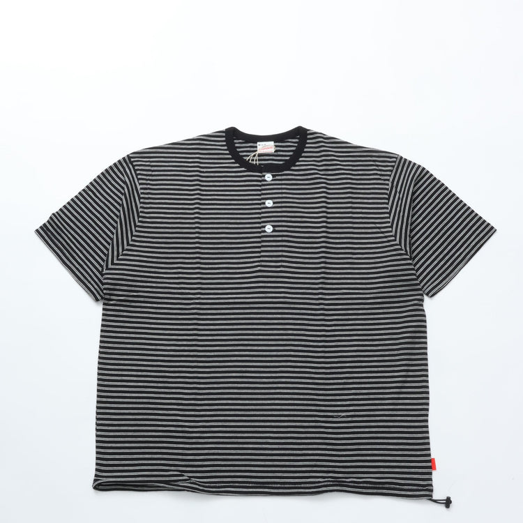 Healthknit / Classic Border Jersey Wide Henleyneck S/S