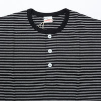Healthknit / Classic Border Jersey Wide Henleyneck S/S