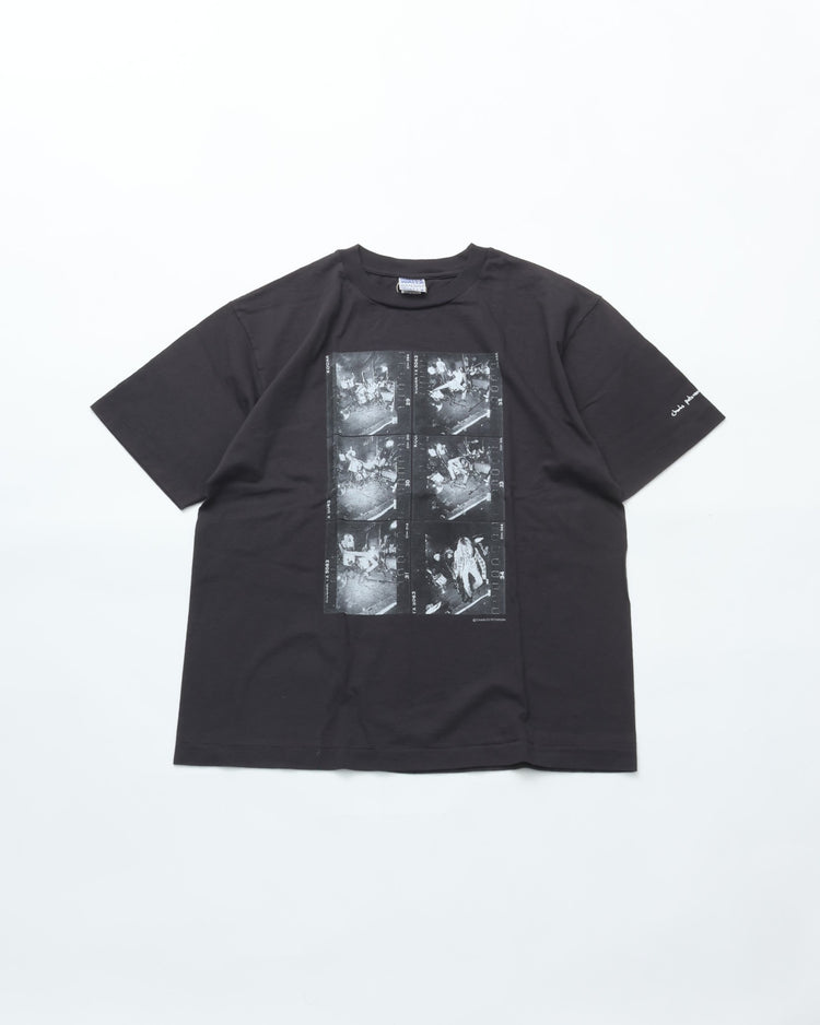 WALLA WALLA SPORT  PRINTABLE TUBE TEE / CHARLES PETERSON  "DRUM CRUSH" USED BLACK