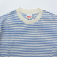 Healthknit / Narrow Border Crew Neck Short Sleeve T-Shirt Women's Natural Blue 