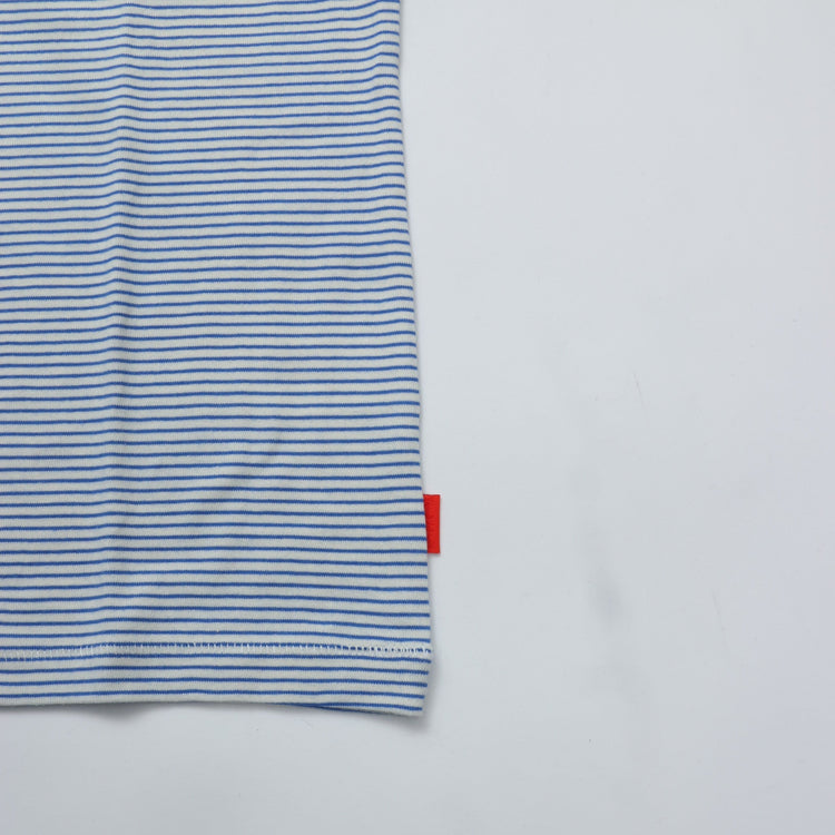 Healthknit / Narrow Border Crew Neck Short Sleeve T-Shirt Women's Natural Blue 