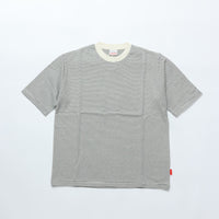 Healthknit / ナローボーダー　クルーネック半袖Tシャツ Women'S NATURAL*BLACK
