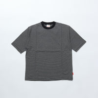 Healthknit / ナローボーダー　クルーネック半袖Tシャツ Women'S BLACK*NATURAL