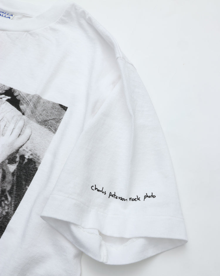 WALLA WALLA SPORT  PRINTABLE TUBE TEE / CHARLES PETERSON  "CROWD SURF" WHITE