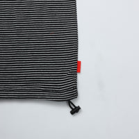 Healthknit / Narrow Border Jersey Wide Henleyneck S/S　BLACK/NATURAL