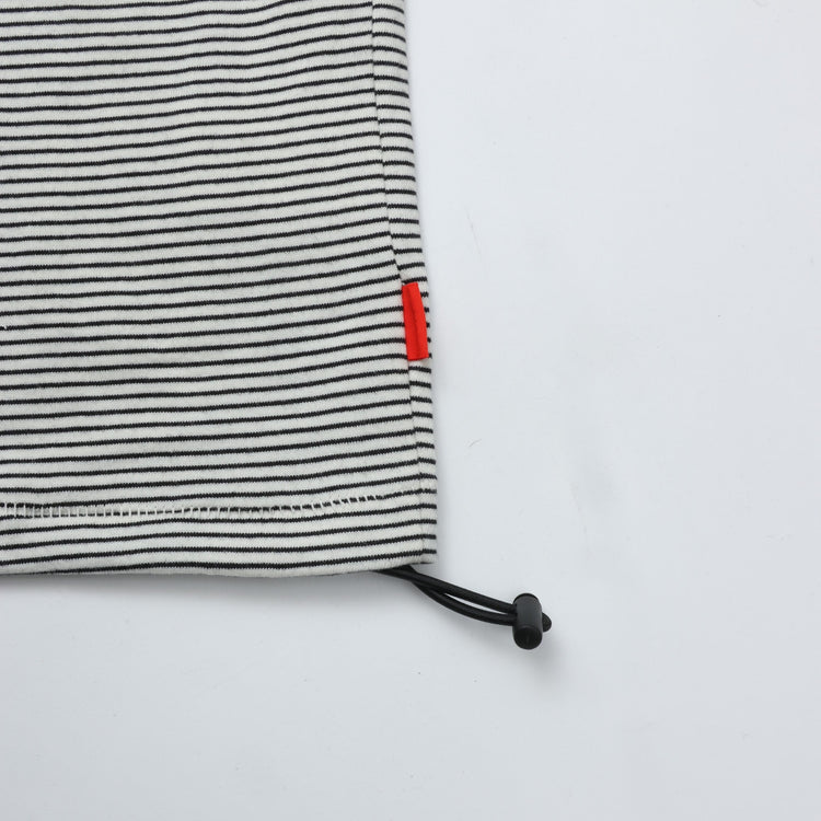 Healthknit / Narrow Border Jersey Wide Henleyneck S/S NATURAL/BLACK