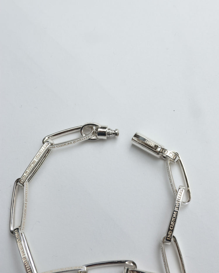 END CUSTOM JEWELLERS HALF ROUND NARROW CHAIN SILVER ENDB110