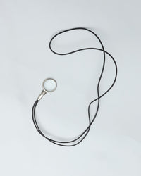 END CUSTOM JEWELLERS DETACHABLE LUPE NECKLACE SILVER × BLACKLEATHER ENDN055