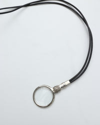 END CUSTOM JEWELLERS DETACHABLE LUPE NECKLACE SILVER × BLACKLEATHER ENDN055