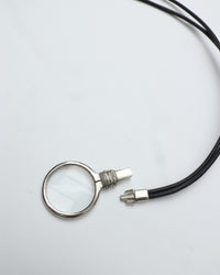 END CUSTOM JEWELLERS DETACHABLE LUPE NECKLACE SILVER × BLACKLEATHER ENDN055