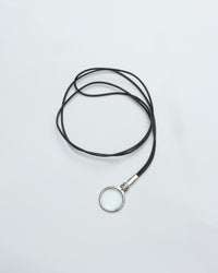 END CUSTOM JEWELLERS DETACHABLE LUPE NECKLACE SILVER × BLACKLEATHER ENDN055