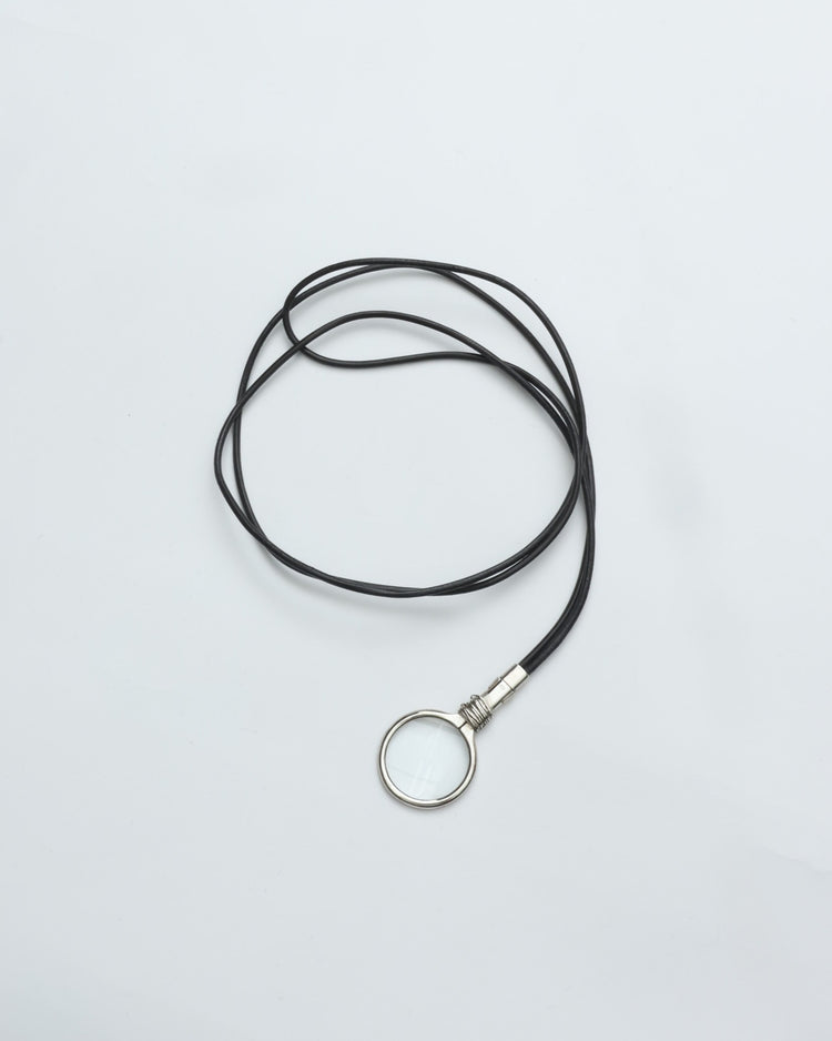 END CUSTOM JEWELLERS DETACHABLE LUPE NECKLACE SILVER × BLACKLEATHER ENDN055