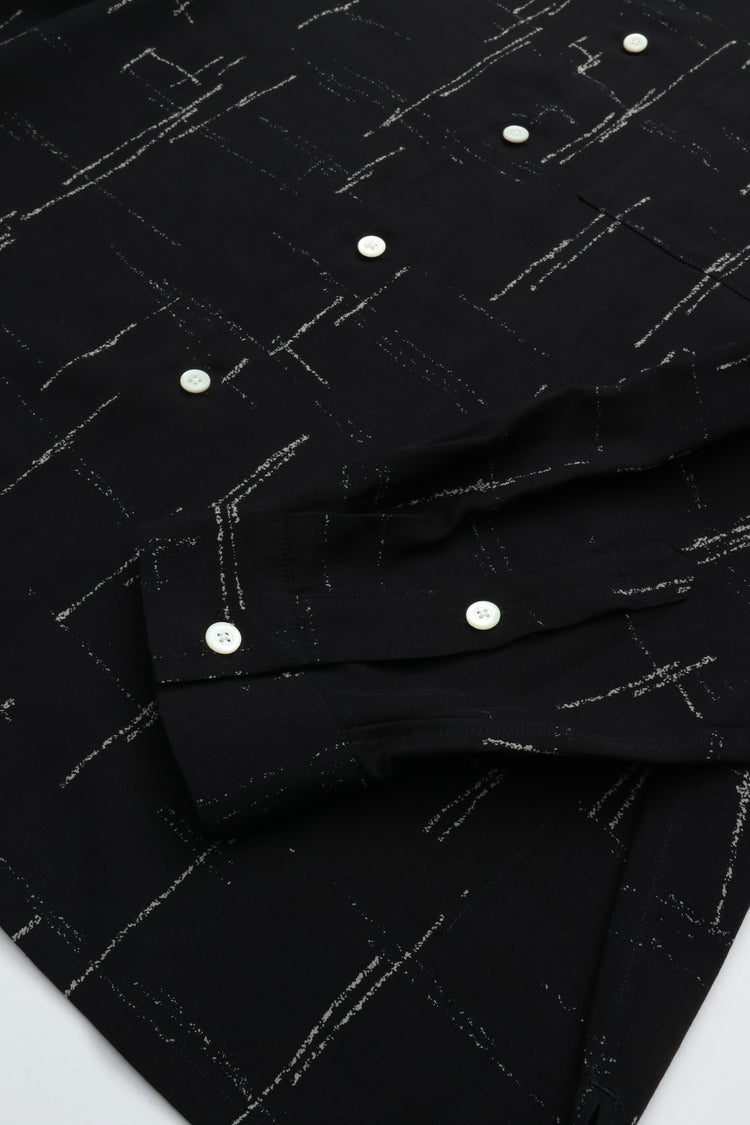 OLD JOE BRAND ORIGINAL PRINTED OPEN COLLAR SHIRTS (KASURI) Long-sleeve 261OJ-SH16