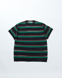 THE SHINZONE / MULTI STRIPED CREW NECK KNIT 85 NAVY