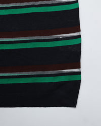 THE SHINZONE / MULTI STRIPED CREW NECK KNIT 85 NAVY