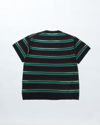 THE SHINZONE / MULTI STRIPED CREW NECK KNIT 85 NAVY