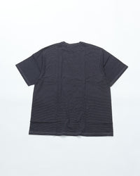 Yonetomi   GARMENT DYED BORDER T-SHIRT (Short Sleeve) BLACKNAVY*WHITE  95-262-034