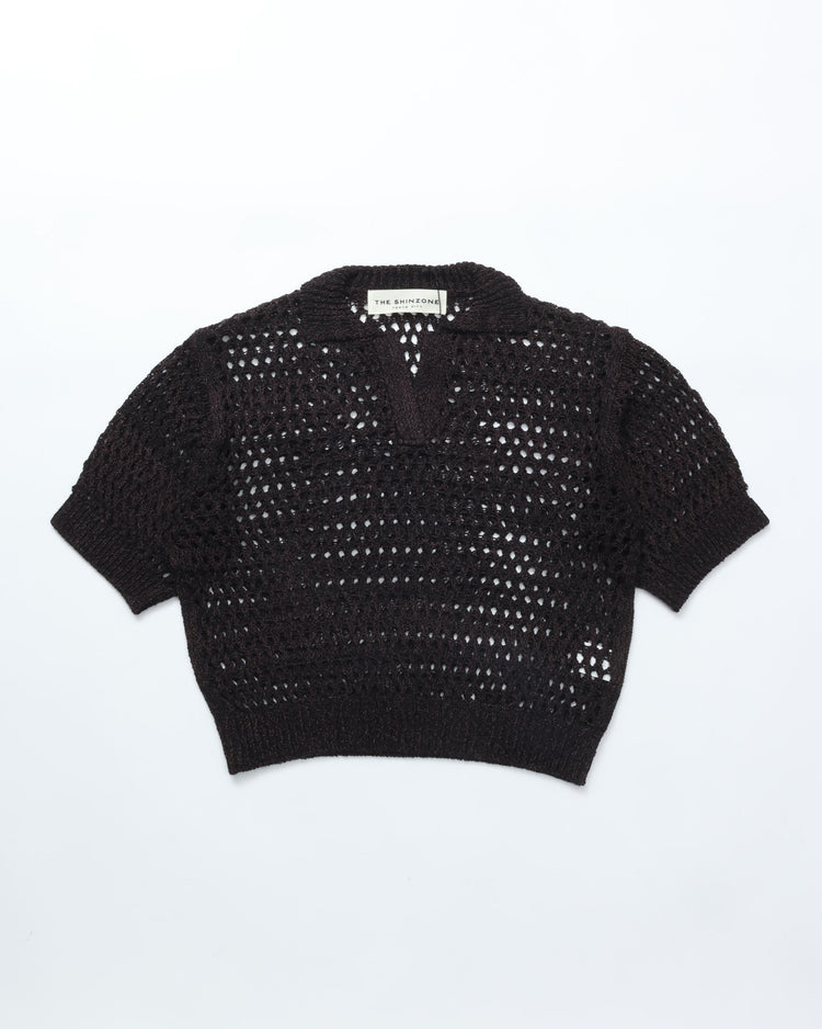 THE SHINZONE / OPENWORK POLO KNIT