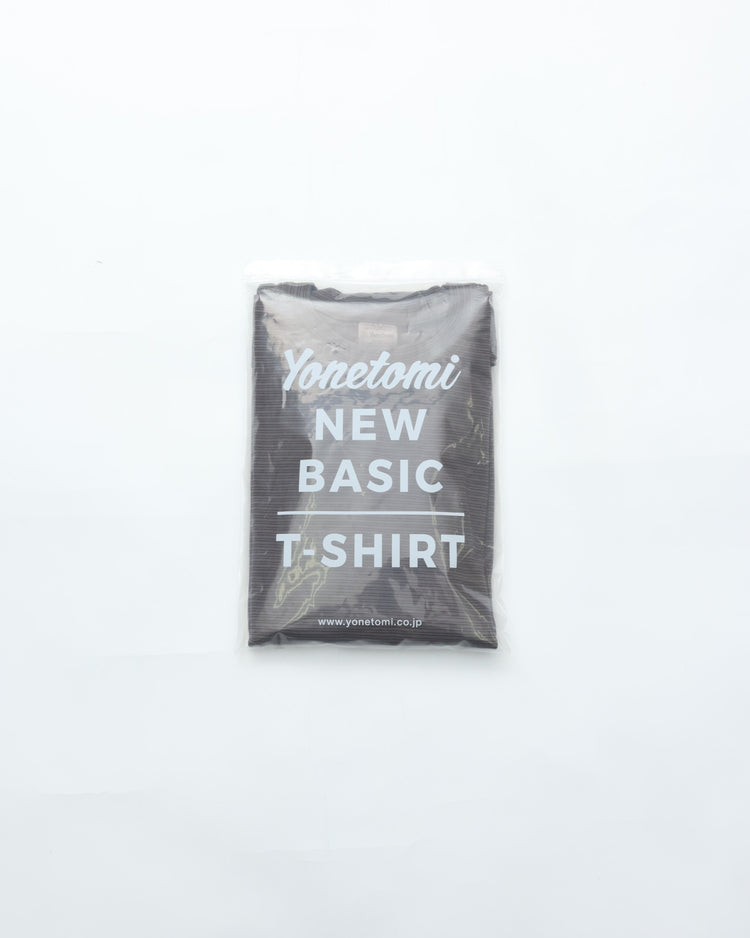 Yonetomi   GARMENT DYED BORDER T-SHIRT (Short Sleeve) D.GRAY*GRAY  95-262-034